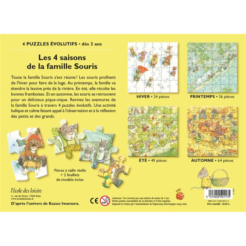 Les Saisons De La Famille Souris Puzzles Volutifs